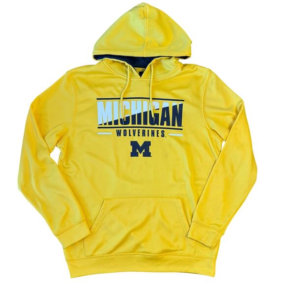 Colosseum Other - Michigan Wolverines Hoodie Colosseum Slash Stack Sweatshirt Maize Unisex Medium